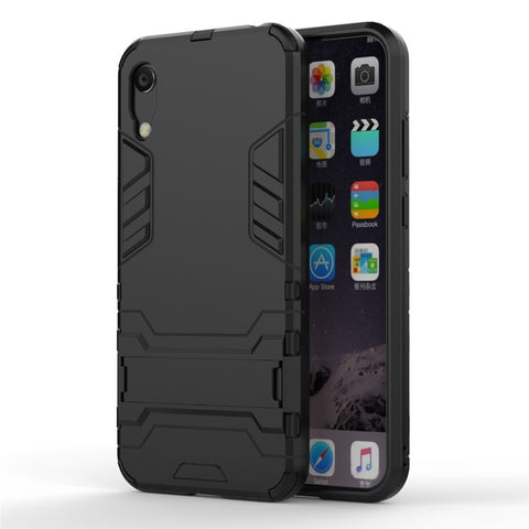 Plastic + TPU Hybrid Case with Kickstand for Huawei Y6 (2019, without Fingerprint Sensor) / Y6 Pro (2019)