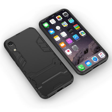 Plastic + TPU Hybrid Case with Kickstand for Huawei Y6 (2019, without Fingerprint Sensor) / Y6 Pro (2019)