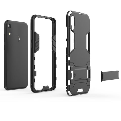 Plastic + TPU Hybrid Case with Kickstand for Huawei Y6 (2019, without Fingerprint Sensor) / Y6 Pro (2019)