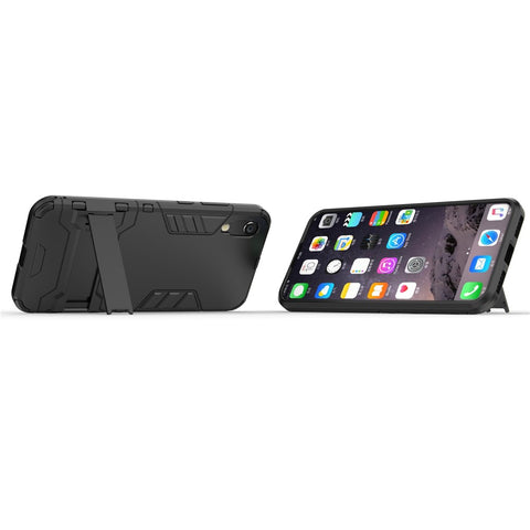 Plastic + TPU Hybrid Case with Kickstand for Huawei Y6 (2019, without Fingerprint Sensor) / Y6 Pro (2019)