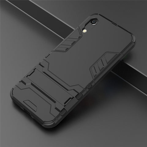 Plastic + TPU Hybrid Case with Kickstand for Huawei Y6 (2019, without Fingerprint Sensor) / Y6 Pro (2019)