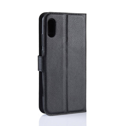 Litchi Texture Wallet Stand Leather Mobile Casing for Huawei Y6 Pro (2019)