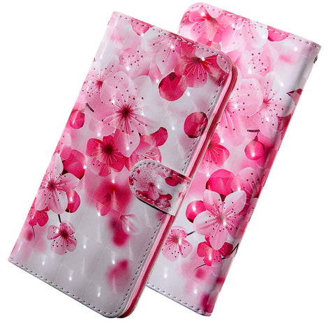 Pattern Printing [Light Spot Decor] Leather Wallet Case for Huawei Y7 (2019)