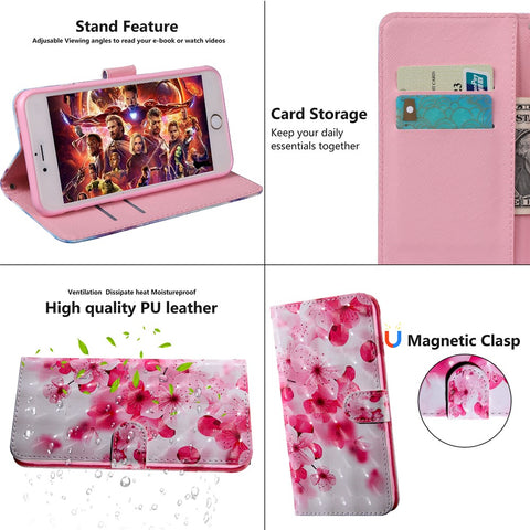 Pattern Printing [Light Spot Decor] Leather Wallet Case for Huawei Y7 (2019)