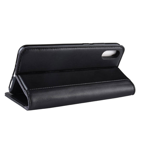 For Huawei Y6 Pro (2019) Phone Cases Genuine Split Leather Wallet Mobile Cover Stand