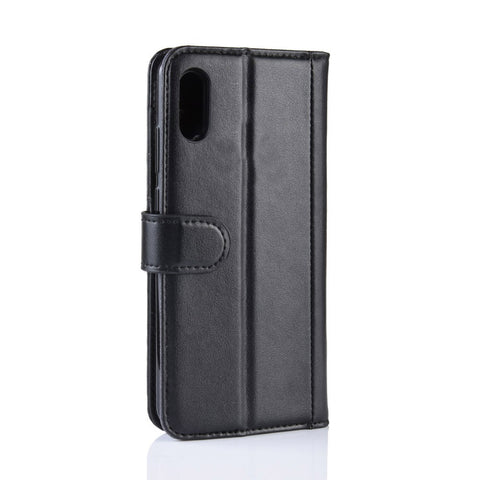 For Huawei Y6 Pro (2019) Phone Cases Genuine Split Leather Wallet Mobile Cover Stand