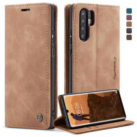 CASEME 013 Series Retro PU Leather Wallet Mobile Case with Stand for Huawei P30 Pro