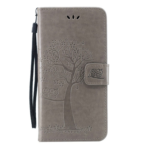 Imprint Tree Owl Leather Wallet Case for Huawei P Smart Plus 2019 / Enjoy 9s/ Maimang 8 / nova 4 lite / Honor 10i