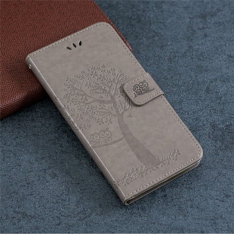 Imprint Tree Owl Leather Wallet Case for Huawei P Smart Plus 2019 / Enjoy 9s/ Maimang 8 / nova 4 lite / Honor 10i