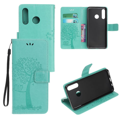 Imprint Tree Owl Leather Wallet Case for Huawei P Smart Plus 2019 / Enjoy 9s/ Maimang 8 / nova 4 lite / Honor 10i