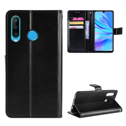 Crazy Horse Leather Stand Wallet Case for Huawei Honor 20i