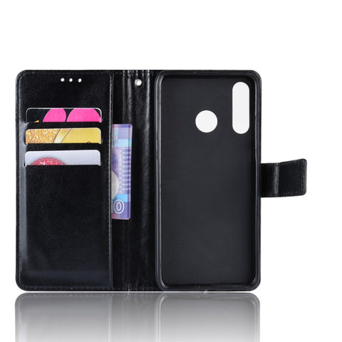 Crazy Horse Leather Stand Wallet Case for Huawei Honor 20i