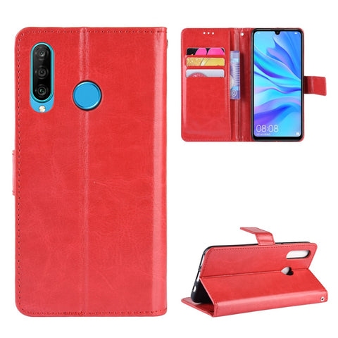 Crazy Horse Leather Stand Wallet Case for Huawei Honor 20i
