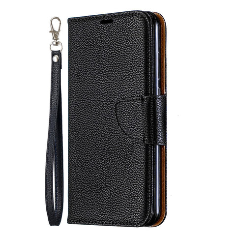 Litchi Skin Leather Wallet Case for Huawei Y6 (2019, with Fingerprint Sensor) / Y6 Prime (2019)