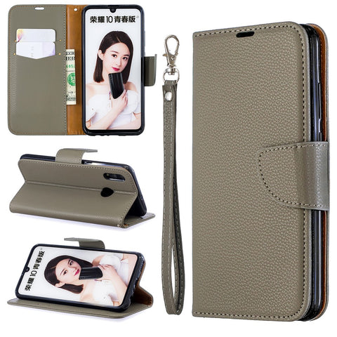 Litchi Skin Leather Wallet Protective Cover for Huawei P Smart (2019) / 10 Lite / Nova Lite 3 (Japan)