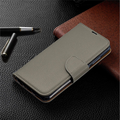Litchi Skin Leather Wallet Protective Cover for Huawei P Smart (2019) / 10 Lite / Nova Lite 3 (Japan)