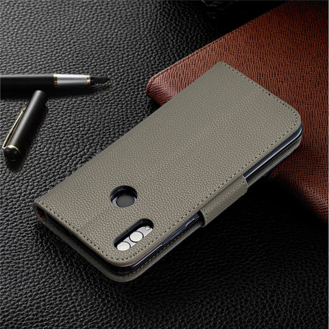 Litchi Skin Leather Wallet Protective Cover for Huawei P Smart (2019) / 10 Lite / Nova Lite 3 (Japan)
