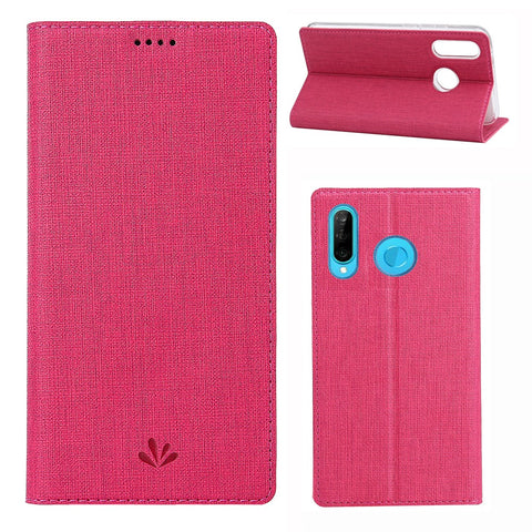 VILI DMX Cross Texture Leather Stand Case for Huawei P30 Lite New Edition/P30 Lite/nova 4e