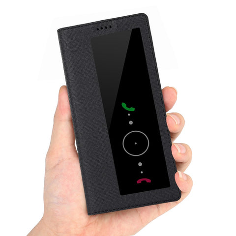 VILI DMX Folding Stand View Window Leather Phone Cover Case for Huawei P30