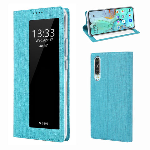 VILI DMX Folding Stand View Window Leather Phone Cover Case for Huawei P30