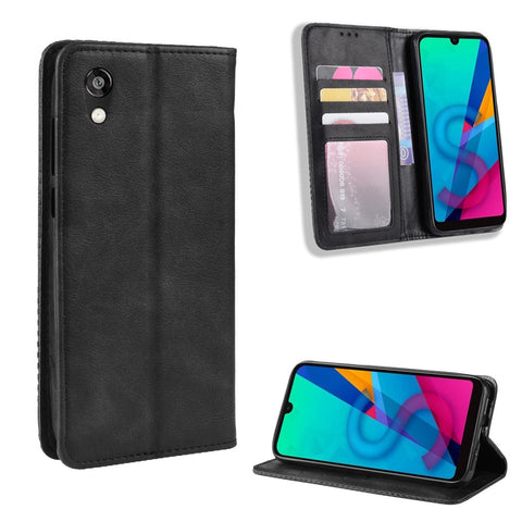 Auto-absorbed Vintage Style PU Leather Wallet Case for Huawei Honor 8S / Y5 (2019)
