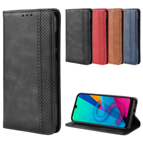 Auto-absorbed Vintage Style PU Leather Wallet Case for Huawei Honor 8S / Y5 (2019)