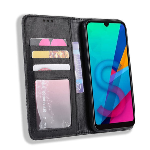 Auto-absorbed Vintage Style PU Leather Wallet Case for Huawei Honor 8S / Y5 (2019)