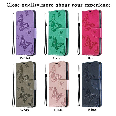 For Huawei P Smart (2019) / Honor 10 Lite PU Leather Imprint Butterflies Phone Case