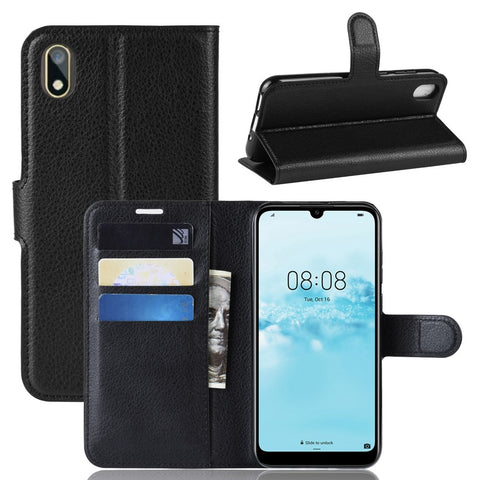 Litchi Skin PU Leather Magnetic Wallet Stand Case for Huawei Y5 (2019) / 8S