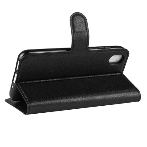 Litchi Skin PU Leather Magnetic Wallet Stand Case for Huawei Y5 (2019) / 8S