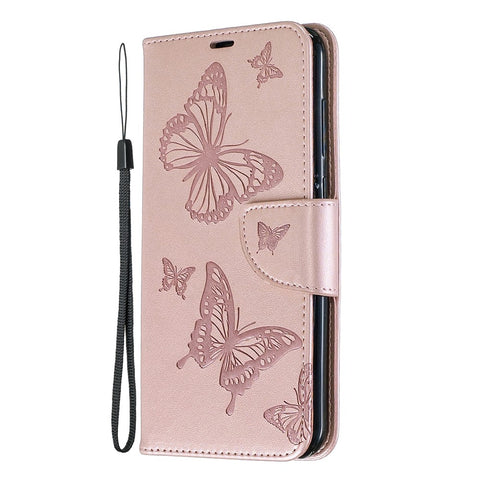 Imprint Butterfly Leather Wallet Case for Huawei Y7 (2019) / Y7 Prime (2019)