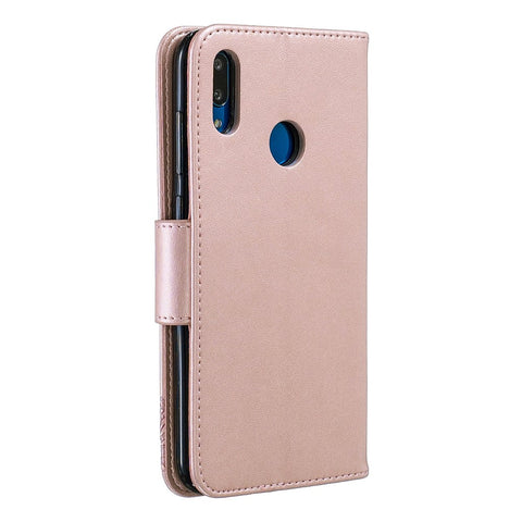 Imprint Butterfly Leather Wallet Case for Huawei Y7 (2019) / Y7 Prime (2019)