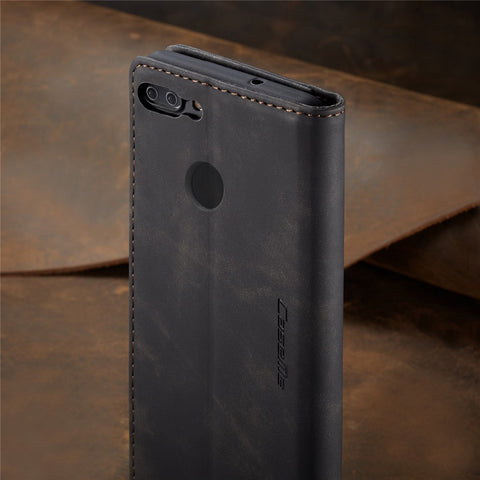 CASEME 013 Series Auto-absorbed PU Leather Wallet Stand Case for Huawei P Smart (2017) / Enjoy 7S