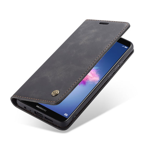 CASEME 013 Series Auto-absorbed PU Leather Wallet Stand Case for Huawei P Smart (2017) / Enjoy 7S