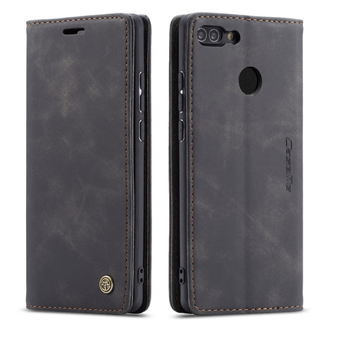 CASEME 013 Series Auto-absorbed PU Leather Wallet Stand Case for Huawei P Smart (2017) / Enjoy 7S