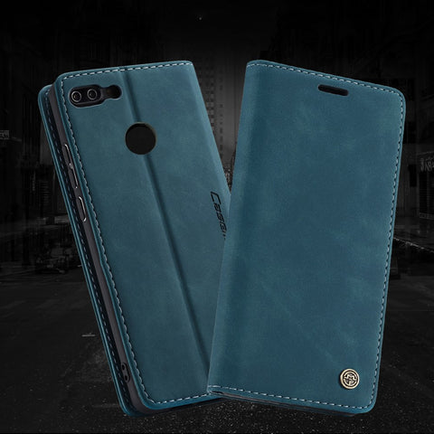 CASEME 013 Series Auto-absorbed PU Leather Wallet Stand Case for Huawei P Smart (2017) / Enjoy 7S
