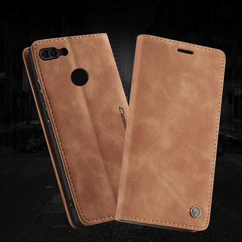 CASEME 013 Series Auto-absorbed PU Leather Wallet Stand Case for Huawei P Smart (2017) / Enjoy 7S