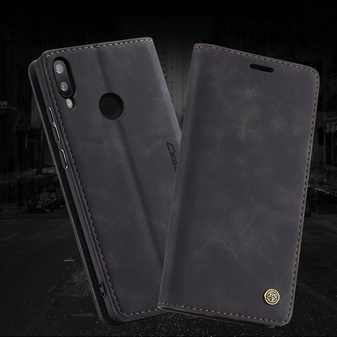 CASEME 013 Series Auto-absorbed PU Leather Wallet Stand Case for Huawei P Smart (2019) / Nova Lite 3 (Japan)