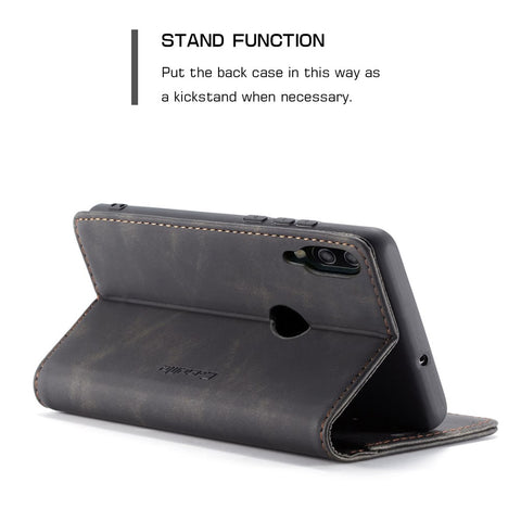 CASEME 013 Series Auto-absorbed PU Leather Wallet Stand Case for Huawei P Smart (2019) / Nova Lite 3 (Japan)