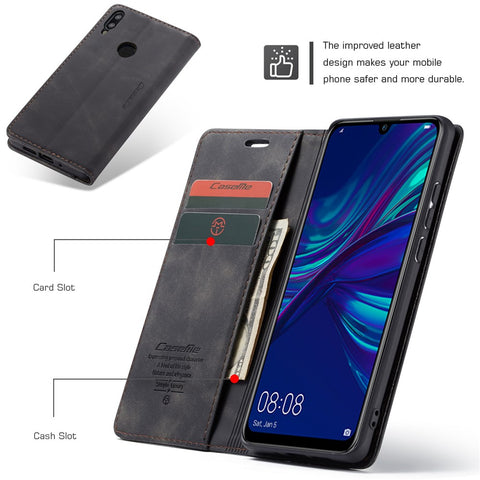 CASEME 013 Series Auto-absorbed PU Leather Wallet Stand Case for Huawei P Smart (2019) / Nova Lite 3 (Japan)