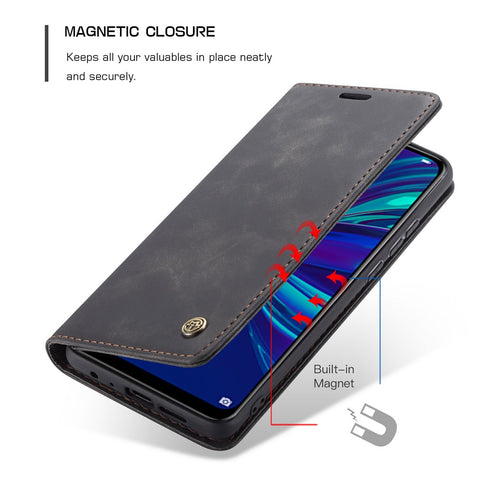CASEME 013 Series Auto-absorbed PU Leather Wallet Stand Case for Huawei P Smart (2019) / Nova Lite 3 (Japan)