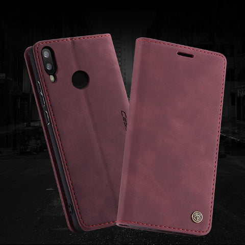CASEME 013 Series Auto-absorbed PU Leather Wallet Stand Case for Huawei P Smart (2019) / Nova Lite 3 (Japan)