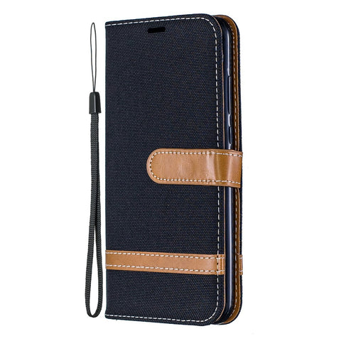 Assorted Color Jeans Cloth Wallet Stand Leather Case for Huawei P Smart Plus 2019 / Enjoy 9s / Honor 10i