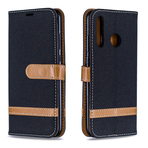 Assorted Color Jeans Cloth Wallet Stand Leather Case for Huawei P Smart Plus 2019 / Enjoy 9s / Honor 10i