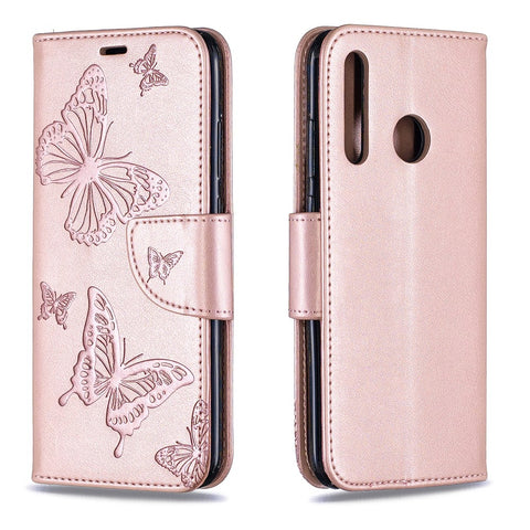 Imprint Butterfly Leather Wallet Case for Huawei P Smart Plus 2019 / Enjoy 9s/ Maimang 8 / Honor 10i
