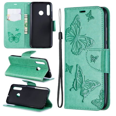 Imprint Butterfly Leather Wallet Case for Huawei P Smart Plus 2019 / Enjoy 9s/ Maimang 8 / Honor 10i