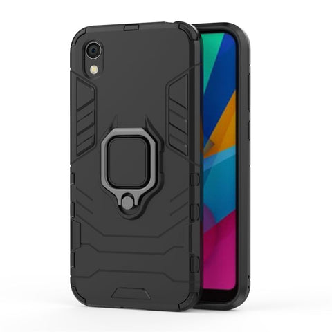 Cool Guard Ring Holder Kickstand PC TPU Hybrid Case for Huawei Honor 8S / Y5 (2019)