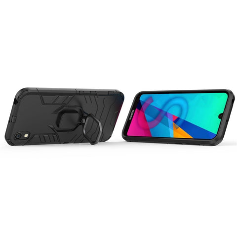 Cool Guard Ring Holder Kickstand PC TPU Hybrid Case for Huawei Honor 8S / Y5 (2019)