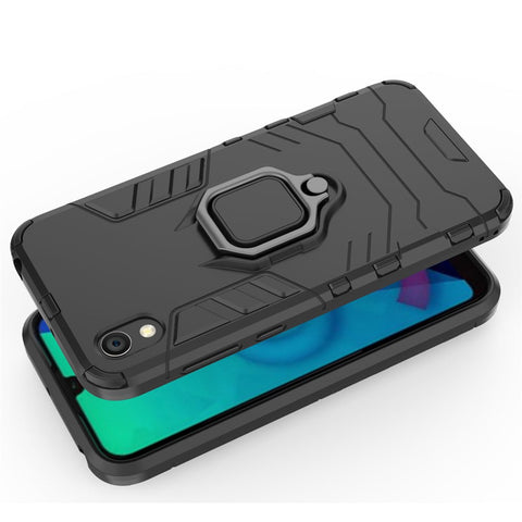 Cool Guard Ring Holder Kickstand PC TPU Hybrid Case for Huawei Honor 8S / Y5 (2019)