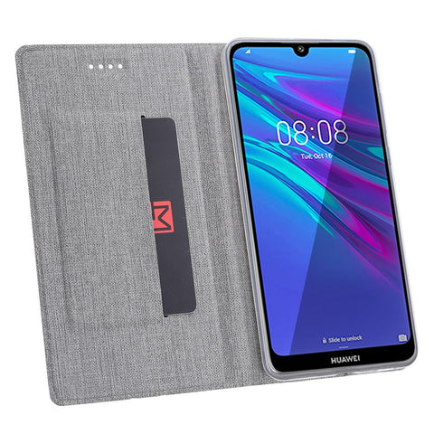 VILI DMX Cross Texture Leather Card Holder Phone Cover for Huawei Y7 (2019)/Y7 Prime(2019)